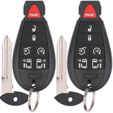Vurkcy front view key fob showing buttons and brand, clear replacement option