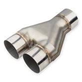 Vurkcy front view of Y pipe showing shape and fit, durable finish