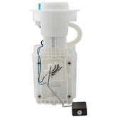 Vurkcy front view of fuel pump assembly showing fit and mount points for easy replacement