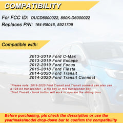 Vurkcy back label closeup showing FCC ID and compatibility for confident fitment
