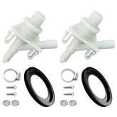 Vypart front packaging showing two complete Dometic valve kits and contents benefit easy replacement
