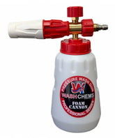 W Wash Chems foam cannon front view showing compact design and easy grip benefit