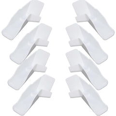 Wadoy front view of white spouts showing all four pieces and easy-fit design benefit