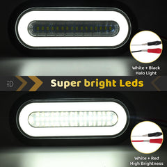 WahMOTOTin close-up of 52 LEDs showing bright output and clarity