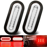 WahMOTOTin front view clear lens oval tail light showing bright LED signal benefit