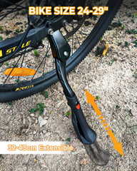 Wakano kickstand mounted on an e-bike side view providing strong parked support