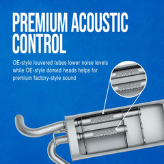 Walker Quiet-Flow inlet and outlet dimensions showing 2.5" inlet and 2.25" outlet clarity