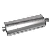 Walker front view of muffler showing body and mounting for easy replacement