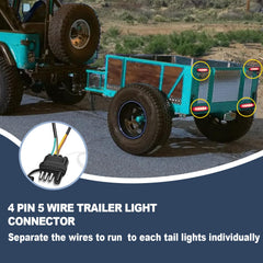 WALSIO close-up of 4-pin male plug with cover, secure weatherproof connection