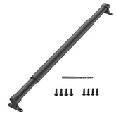 WanDwel aluminum crossbar front view showing robust black finish and clean lines for durability