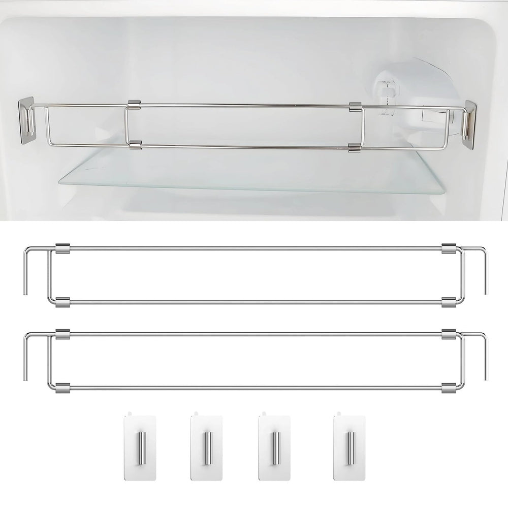 WanDwel front view of RV fridge bar showing compact design and secure barrier benefit