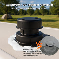 WanDwel vent cap mesh close-up blocking insects and debris for cleaner vents