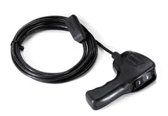 WARN 83665 front view showing ergonomic grip and long cable for safer control
