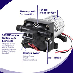 WASSERMANN closeup of pressure switch ensuring automatic on/off operation and consistent pressure