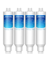 Waterdrop front view of inline filter showing compact housing and connectors benefit portability
