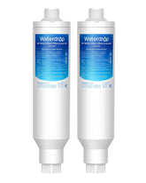 Waterdrop front view of inline filter showing compact design and easy install