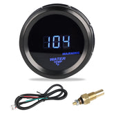 WATERWICH front view of 2-inch digital temp gauge showing clear reading and fitment benefit