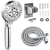 WATFIGBY shower head front view showing sleek handheld design and easy grip benefit