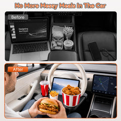 WAYSEFUN tray with laptop showing comfortable in-car workstation