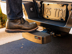 WeatherTech BumpStep mounted on truck illustrating protection and access benefit