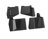 WeatherTech CargoTech front view showing four corner blocks and compact design benefit