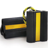 WECARLLE front view of chocks showing sturdy rubber and stability benefit