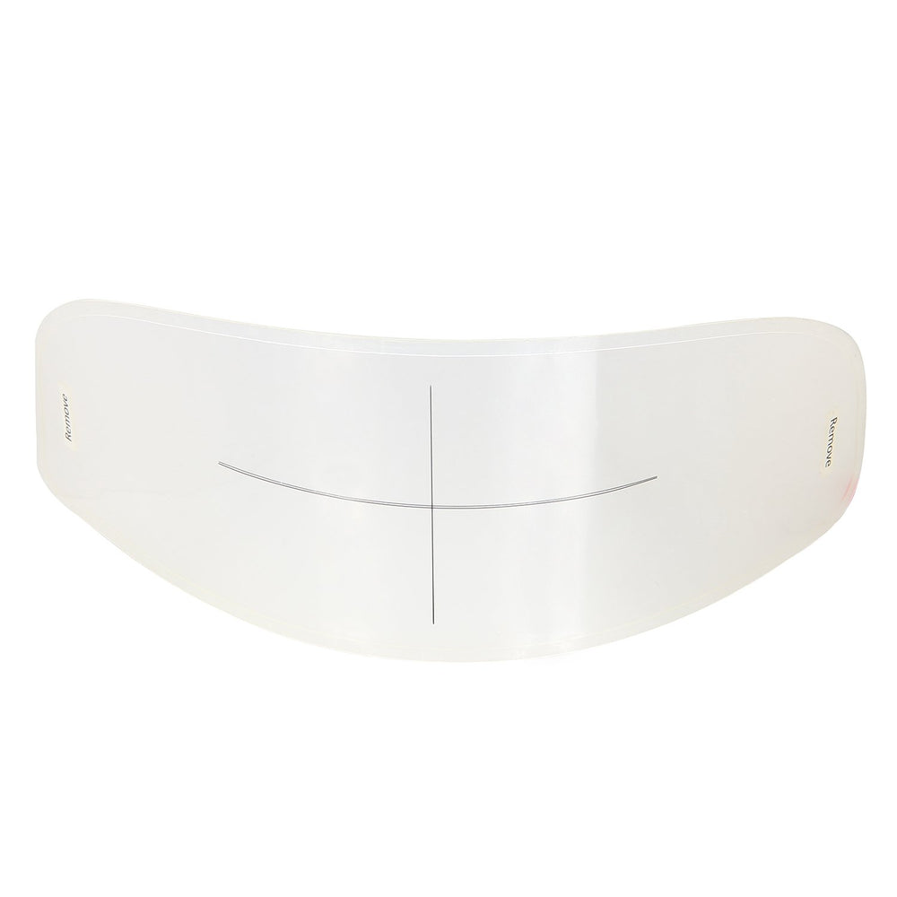 WeePro front view of clear visor insert showing full coverage and improved visibility