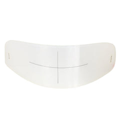 WeePro front view of clear visor insert showing full coverage and improved visibility