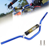 WEIYINGSI front view of blue 7/8 inch handlebar showing full shape and control benefit