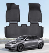 Wekar front mats showing precise Model Y fit and cabin protection