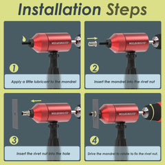 WelderElite ratchet wrench in use installing a rivet nut demonstrating controlled torque