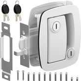 WELLUCK front paddle lock installed on trailer door for secure entry