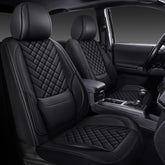 WENNFOUR front seat fit showing custom Tacoma contour protection and neat finish