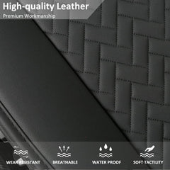West Llama close-up of PU leather texture highlighting easy-clean surface