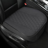 West Llama front seat cover full-front view showing neat fit and protection
