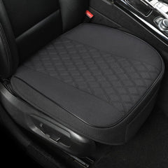 West Llama front seat cover full-front view showing neat fit and protection