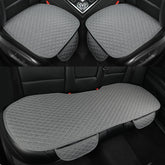West Llama front seat pad front view showing neat fit and seat protection