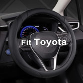 West Llama front view showing steering wheel cover packaging and product benefits