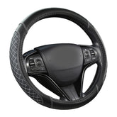 West Llama front view of steering wheel cover showing fit and style benefits