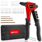 WETOLS front view rivet gun kit showing compact case and contents benefit portability