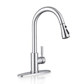 WEWE polished chrome front view showing clean reflective finish and streamlined handle