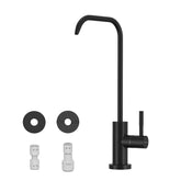 WEWE matte black front view showing sleek faucet design and visual harmony