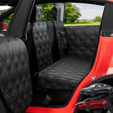 Wexyldra installed in Tesla Model Y rear seats showing full hammock coverage and protection
