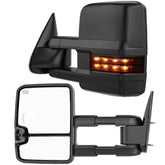 WHALEMOTOR front view of both smoked tow mirrors showing full fit and finish for quick assessment