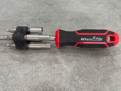 WheelEazy CNC-machined adaptor pegs detail for secure fitment