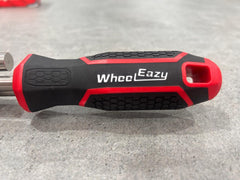 WheelEazy soft-grip handle close-up for comfortable control