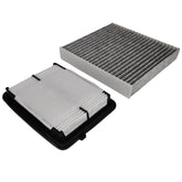 WHEELZEN front view of engine and cabin filter set showing packaging and quick fit benefit