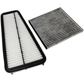 WHEELZEN front view of engine and cabin filter set showing fit and value
