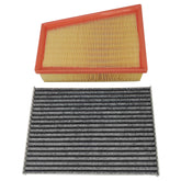 WHEELZEN front view of engine and cabin filter showing complete replacement set benefit