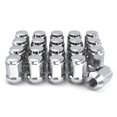 White Knight front view of 20-pack lug nuts showing uniform finish and fit benefit